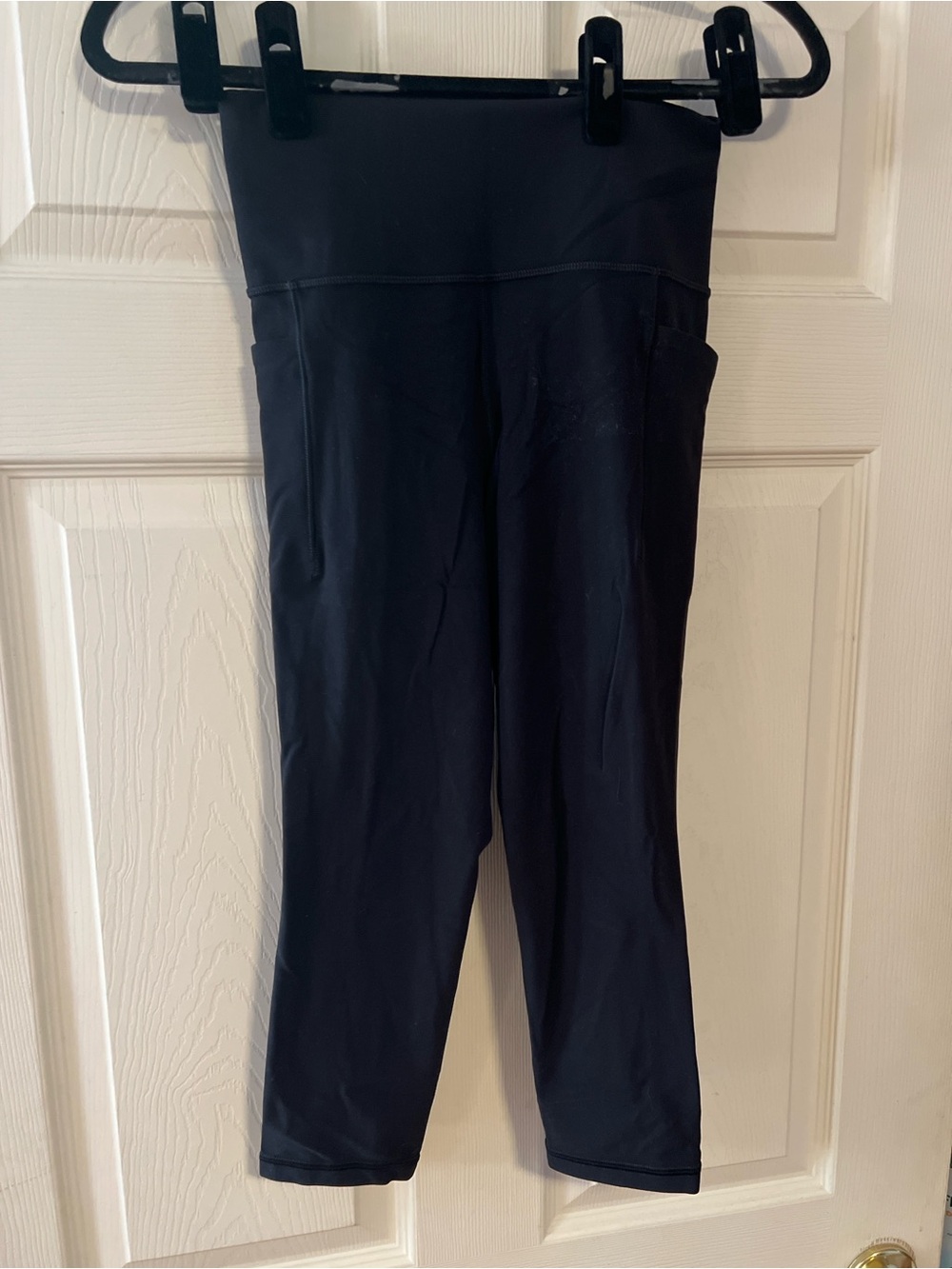 #188 Athleta Salutation Stash 7/8 Legging XS Blk High Rise Pock Yoga Pants NWOT